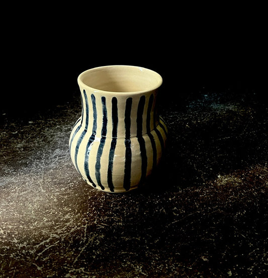 Blue Striped Vase 3