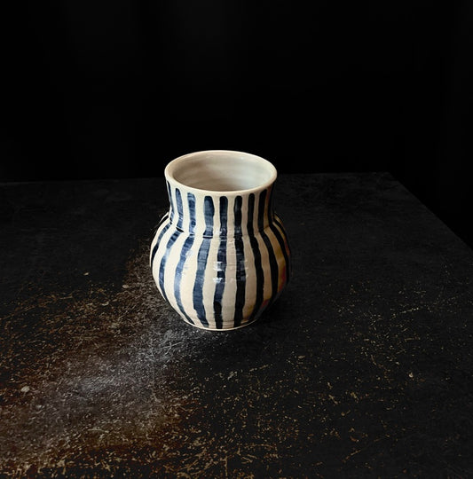 Blue Striped Vase 4