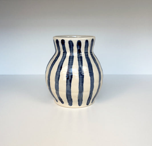 Blue Striped Vase